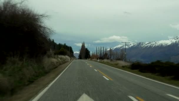 First Person View Driving Beautiful Country New Zealand — Stock Video