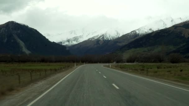 First Person View Driving Beautiful Country New Zealand — 图库视频影像