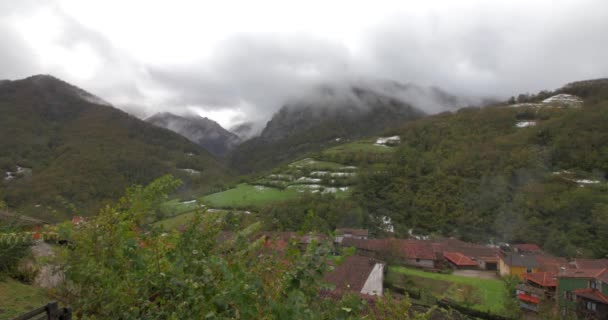 Time Lapse View Mountains Caleao Parque Natural Redes Asturias Spain — ストック動画