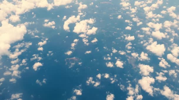 Traveling Air Clouds View Out Airplane Window Flying Southeast Asia — Αρχείο Βίντεο