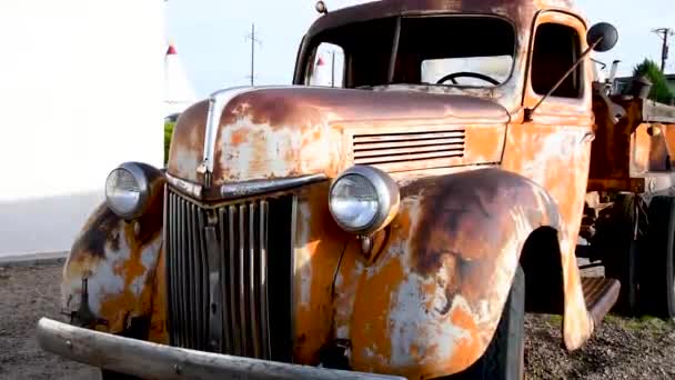 Rusted Orange 1950 Pickup Truck — Wideo stockowe