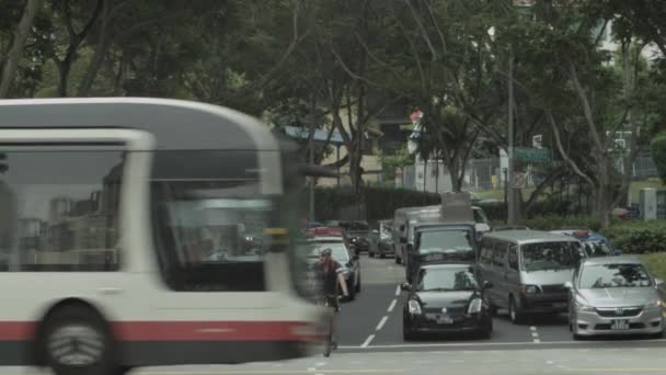 Cars Stoplight Intersection — Vídeos de Stock