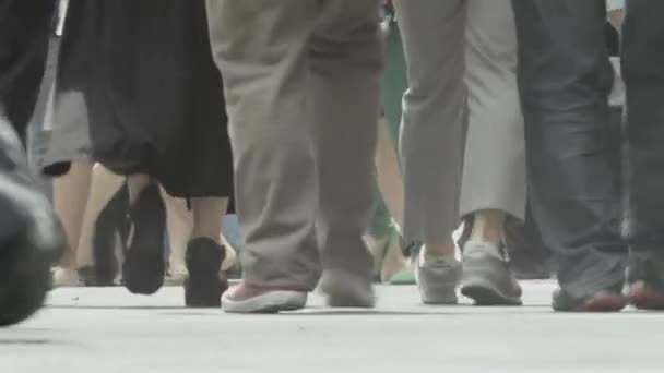 People Feet Walking City — Wideo stockowe