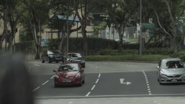 Cars People Intersection — Stockvideo