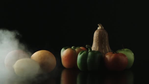 Slow Smoke Vegetables — Stockvideo