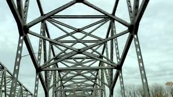 Passenger Point View Bridge Overhead Tilt Reveal Road Ahead — Vídeo de stock