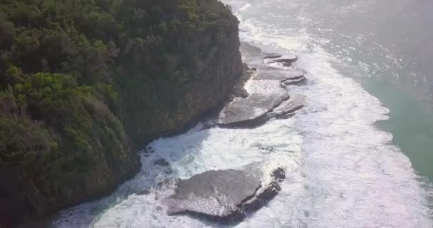Spectacular Aerial Morning Flight High Cliffs Wide Horizon Australia — Stock video