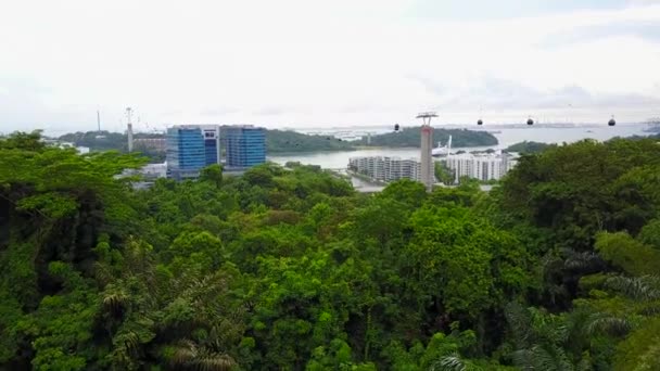 Singapore Small Little Sentosa Island You Can Bus Train Cable — Vídeo de Stock