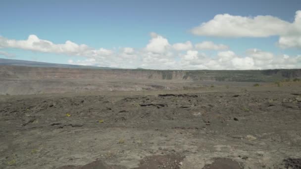 Close Panning View New Volcano Crater Showing How Large Now — Stockvideo