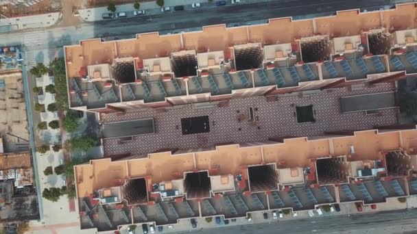 Cinematic Overhead View New Buildings — Vídeo de Stock