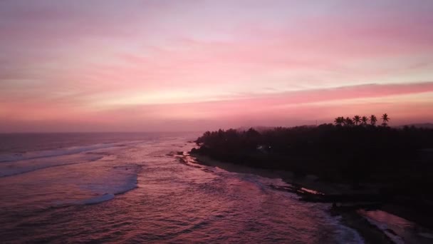 Beautiful Dark Red Sunset Captured Sri Lanka Day Couldnt Expect — Stockvideo