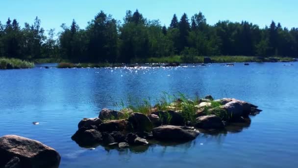 Peace Quiet Lake Calm Silent Nature Finland Pure Air Pure — Wideo stockowe