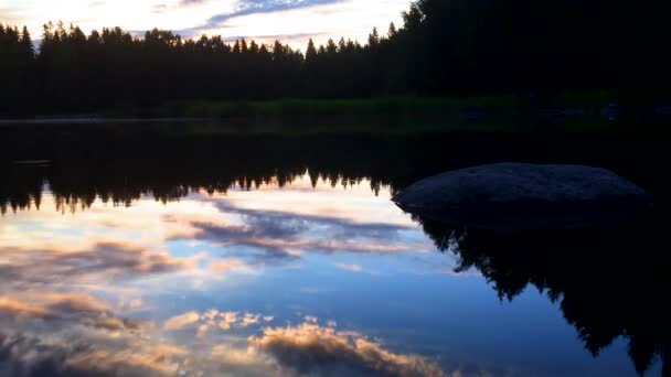 Timelapse Magical Summer Sunrise North Nature Pulsating — Wideo stockowe