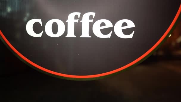 Banner Coffee Black Background — Stock video