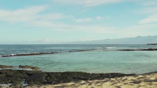 Large Tide Pool Lava Formation Reef — Stok video