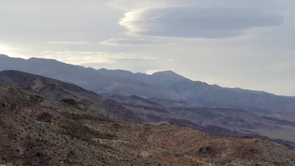 Vast Landscape Death Valley National Park Slow Motion Tilting Large — Stock Video