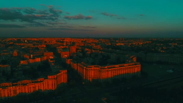Aerial Clip Bucharest Romania Dji Phantom4Pro — Stockvideo