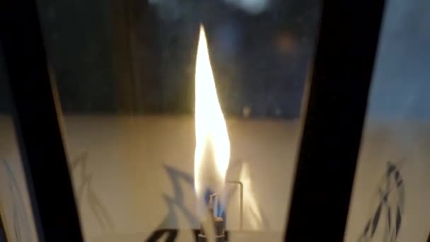 Close Flame Lamp 120 Fps Slow Motion — Wideo stockowe