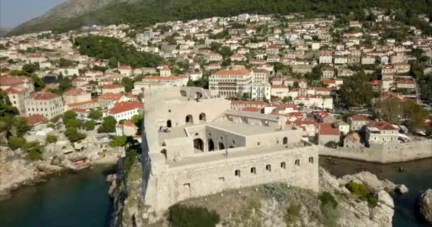 Fort Lovrijenac Dubrovnik Croatia Camera Slowly Pulls Back Reveal Wide — 비디오