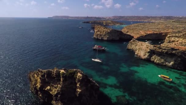 Incredible View Blue Lagoon Malta — Stock video