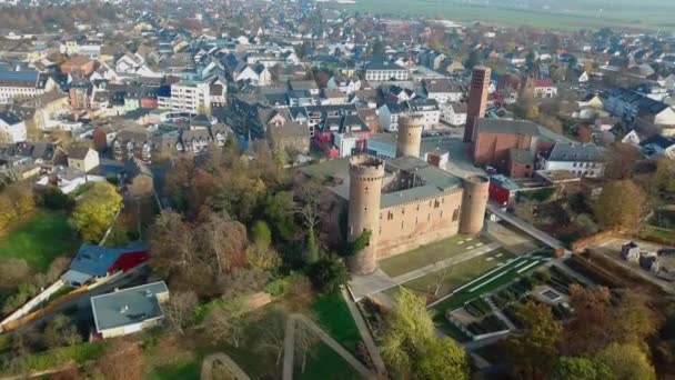 Small Castle Church Small City Called Zuelpich Germany — Stock videók