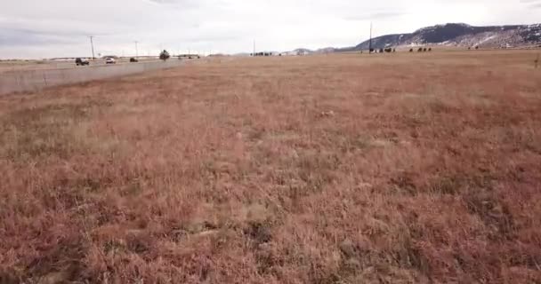 Rinsing Shot Side Colorado Road Grey Day — Stockvideo