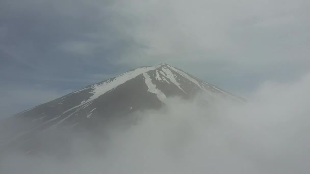 Mount Fuji Clouds Obove Clouds Clouds Opden Curtain — 图库视频影像