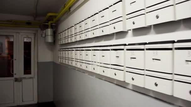 Postage Mail Boxes One Oldest Apartment — Vídeo de Stock