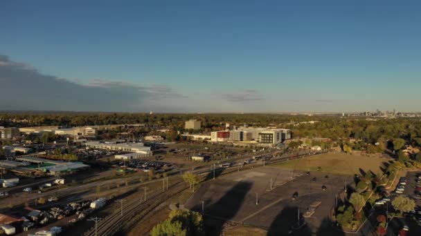 Evening Pan Transportation Hub Lakewood Colorado — Vídeos de Stock