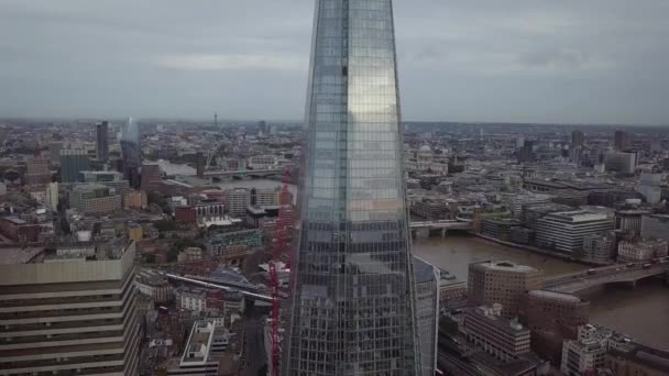 Aerial View Downtown London Including Shard — Video Stock
