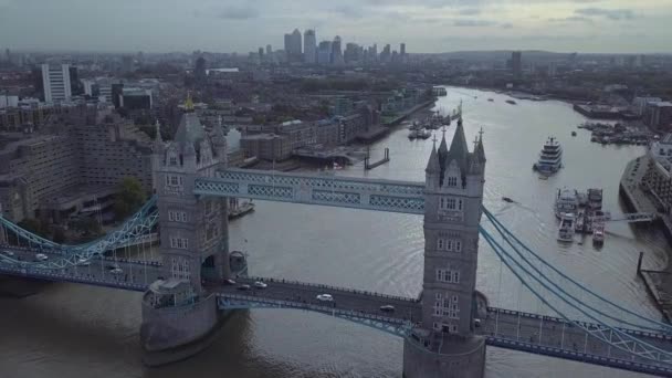 Légi Felvétel Tower Bridge — Stock videók