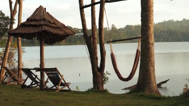 Uitzicht Lake Nyabikere Kibale Oeganda — Stockvideo