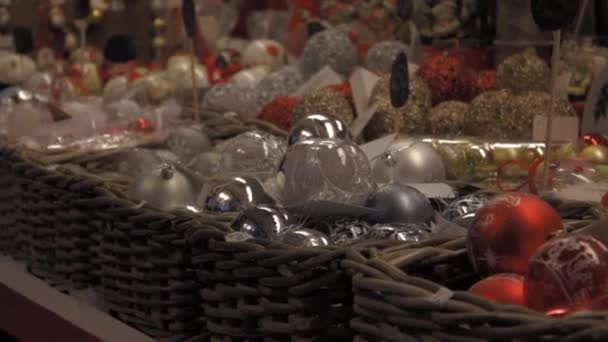 Xmas Baubles Decorations — Video Stock