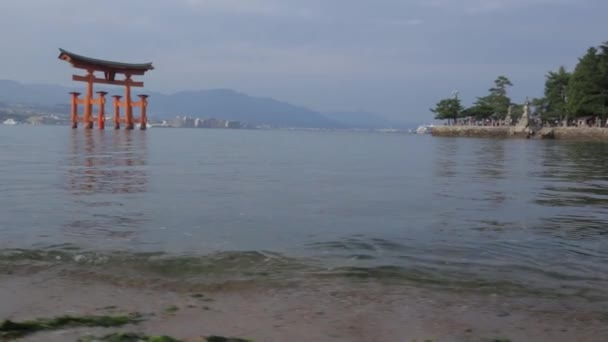 Miyajima Main Tori Sea — Vídeos de Stock