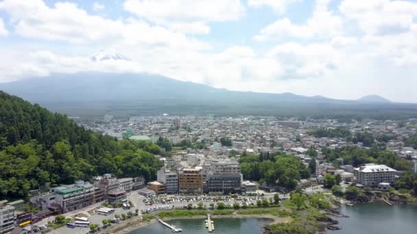 Aerial View Mount Fuji Closing Minamitsuru — 비디오