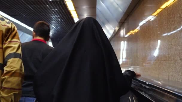 Subway Anonymous People Tehran Iran — Stok video