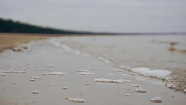 Graphic Baltic Sea Coastline Sand Dunes Automn Latvia — Stok video