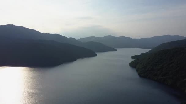 Overview Lake Ashi Panoroma Hakone — Wideo stockowe