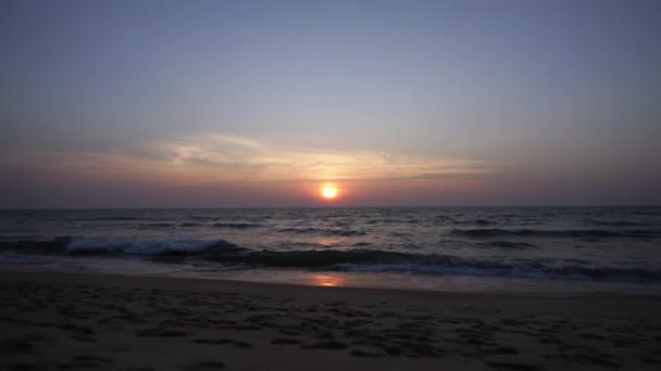 Beautiful Sunset Arabian Sea Foreground — Vídeos de Stock