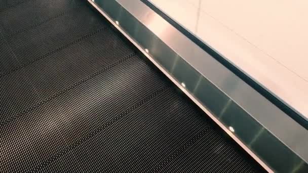 First Person View Point View Riding Travelator Train Station Whilst — Video