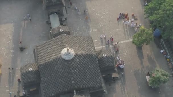 Αεροφωτογραφία Του Ναού Trimbakeshwar Shiva Που Αιχμαλωτίστηκε Από Κάμερα Drone — Αρχείο Βίντεο