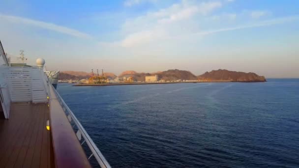 Cruiseship Beautiful Harbour — Stockvideo