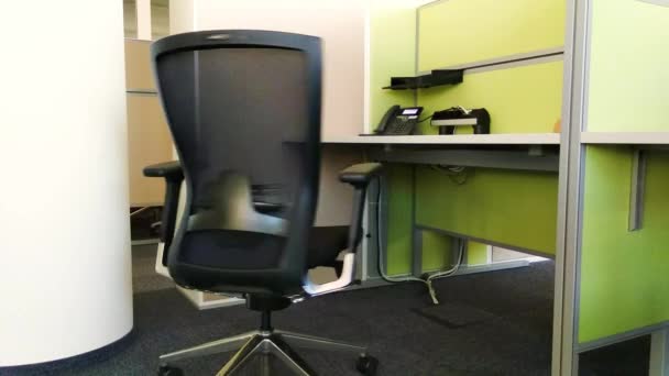 Chair Office Empty Desk — Stock Video