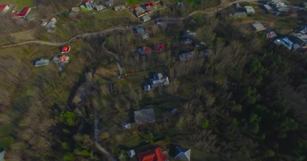 Flygfoto Över Stad Bergen — Stockvideo