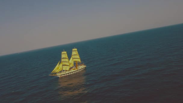 Beautiful Old Ship Sea — Video