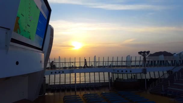 Looking Best Sunny Spot Early Morning Cruiseship — 图库视频影像