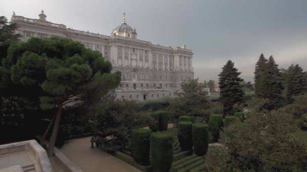 Jardines Sabatini Palacio Real Area Madrid — Vídeos de Stock