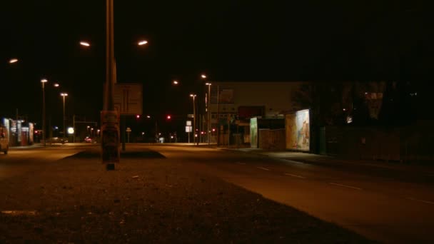 Timelapse Traffic Night Time Eastern Suburb Berlin Germany — Αρχείο Βίντεο