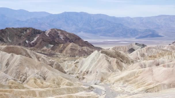View Incredible Zabriskie Point Death Valley National Park — Stockvideo