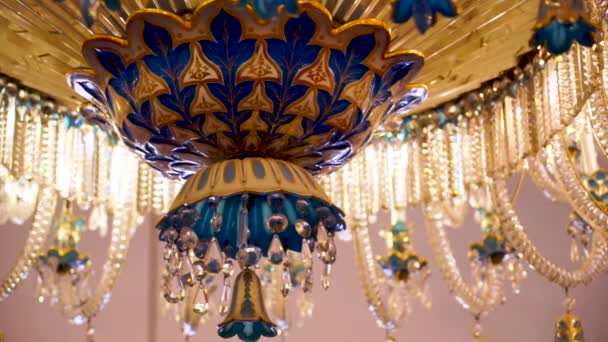 Magnificent Crystal Chandelier Detail — Stockvideo